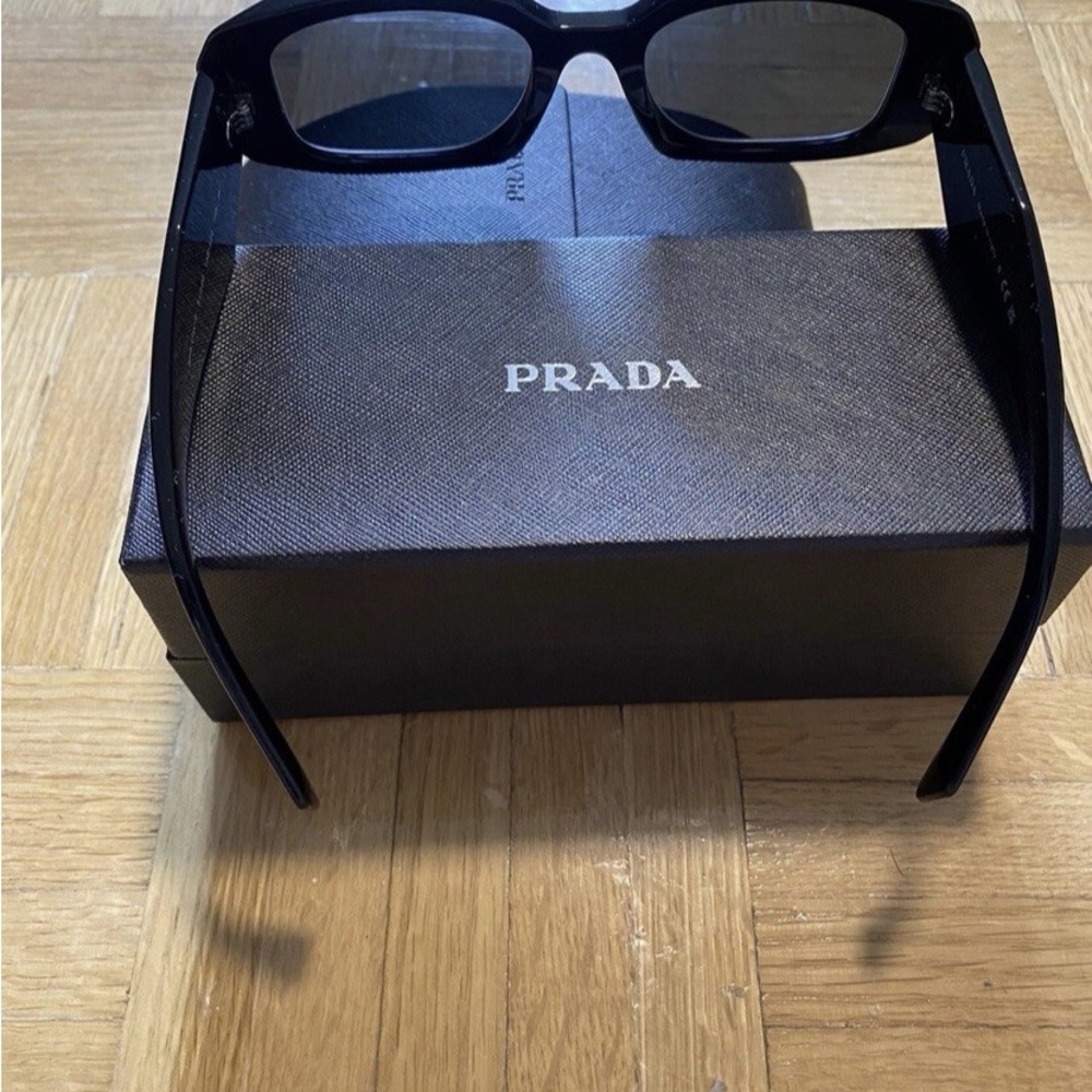Prada Black Triangular Logo Sunglasses - image 6